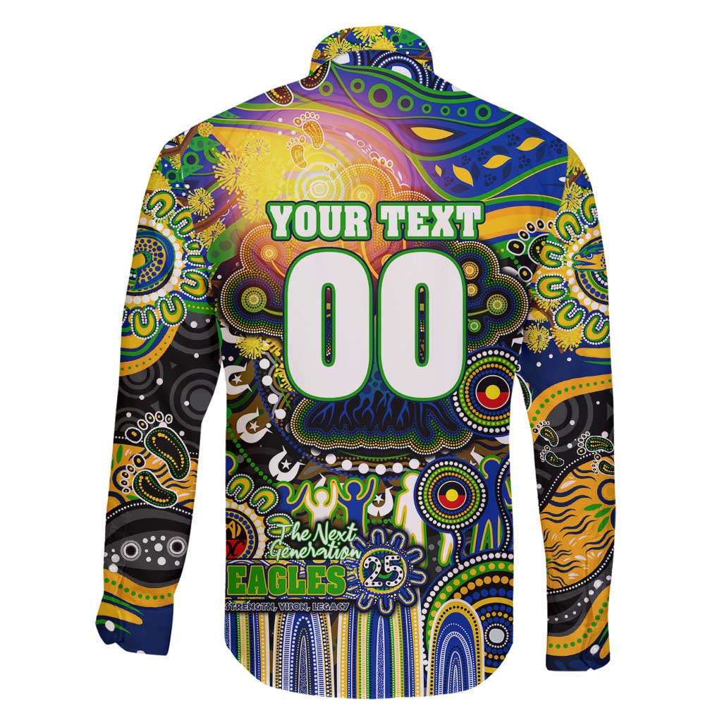 Personalised NAIDOC Week 2025 Eels Rugby Family Matching Off Shoulder Short Dress and Hawaiian Shirt Aboriginal Dot Painting