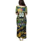Personalised NAIDOC Week 2025 Eels Rugby Family Matching Puletasi and Hawaiian Shirt Aboriginal Dot Painting