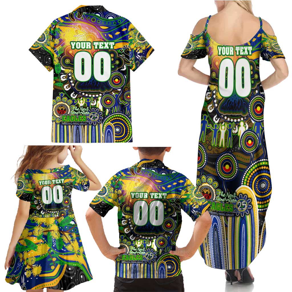 Personalised NAIDOC Week 2025 Eels Rugby Family Matching Summer Maxi Dress and Hawaiian Shirt Aboriginal Dot Painting