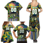 Personalised NAIDOC Week 2025 Eels Rugby Family Matching Summer Maxi Dress and Hawaiian Shirt Aboriginal Dot Painting
