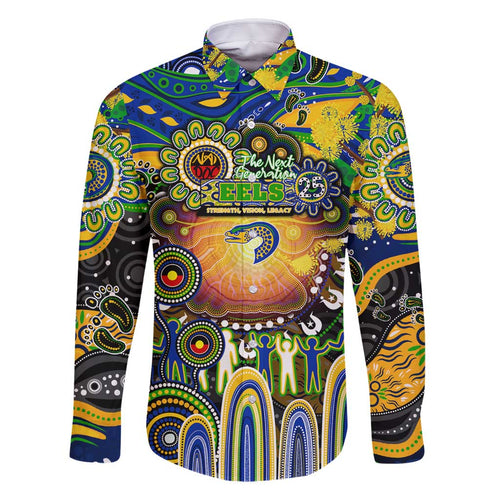 Personalised NAIDOC Week 2025 Eels Rugby Family Matching Summer Maxi Dress and Hawaiian Shirt Aboriginal Dot Painting