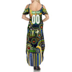Personalised NAIDOC Week 2025 Eels Rugby Family Matching Summer Maxi Dress and Hawaiian Shirt Aboriginal Dot Painting