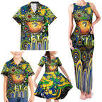 Personalised NAIDOC Week 2025 Eels Rugby Family Matching Tank Maxi Dress and Hawaiian Shirt Aboriginal Dot Painting