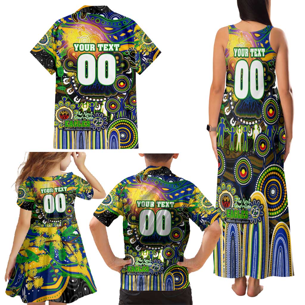 Personalised NAIDOC Week 2025 Eels Rugby Family Matching Tank Maxi Dress and Hawaiian Shirt Aboriginal Dot Painting