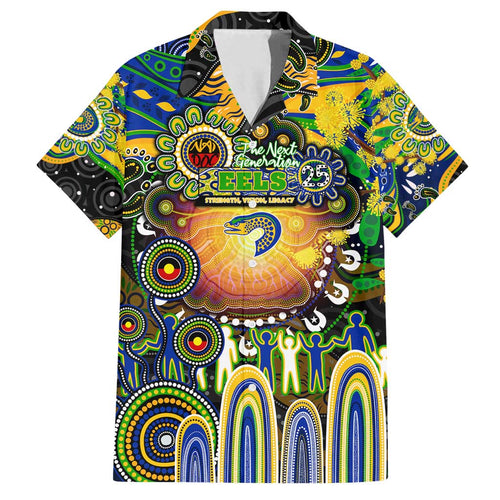 Personalised NAIDOC Week 2025 Eels Rugby Family Matching Tank Maxi Dress and Hawaiian Shirt Aboriginal Dot Painting