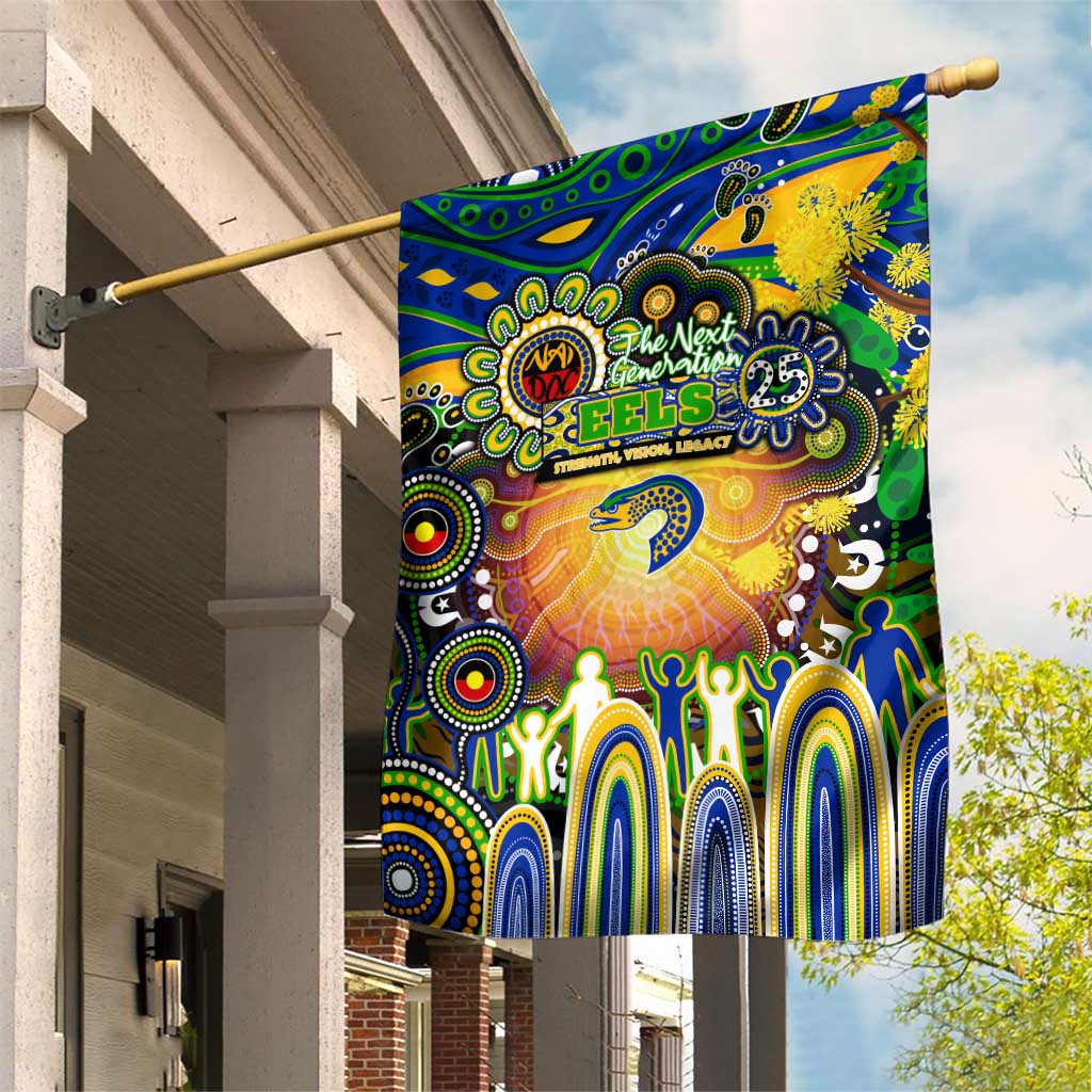 NAIDOC Week 2025 Eels Rugby Garden Flag Aboriginal Dot Painting