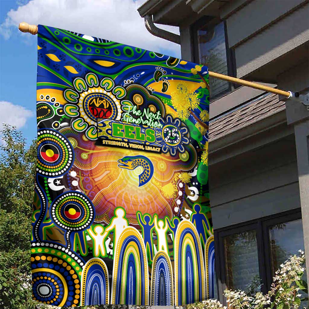 NAIDOC Week 2025 Eels Rugby Garden Flag Aboriginal Dot Painting