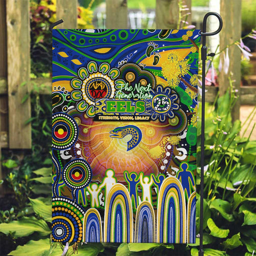 NAIDOC Week 2025 Eels Rugby Garden Flag Aboriginal Dot Painting