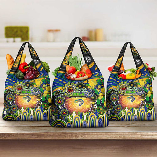 NAIDOC Week 2025 Eels Rugby Grocery Bag Aboriginal Dot Painting