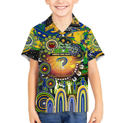Personalised NAIDOC Week 2025 Eels Rugby Hawaiian Shirt Aboriginal Dot Painting