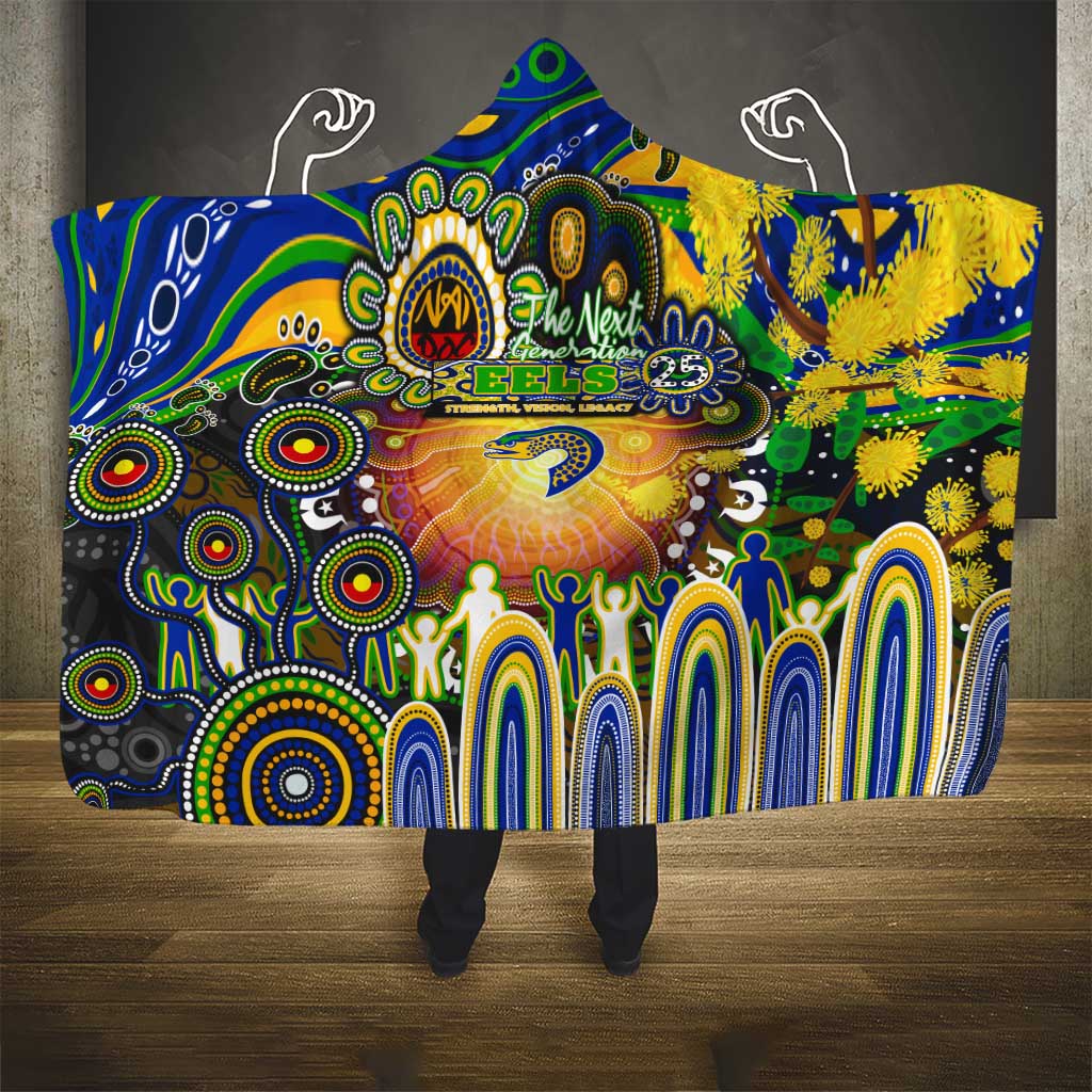 NAIDOC Week 2025 Eels Rugby Hooded Blanket Aboriginal Dot Painting