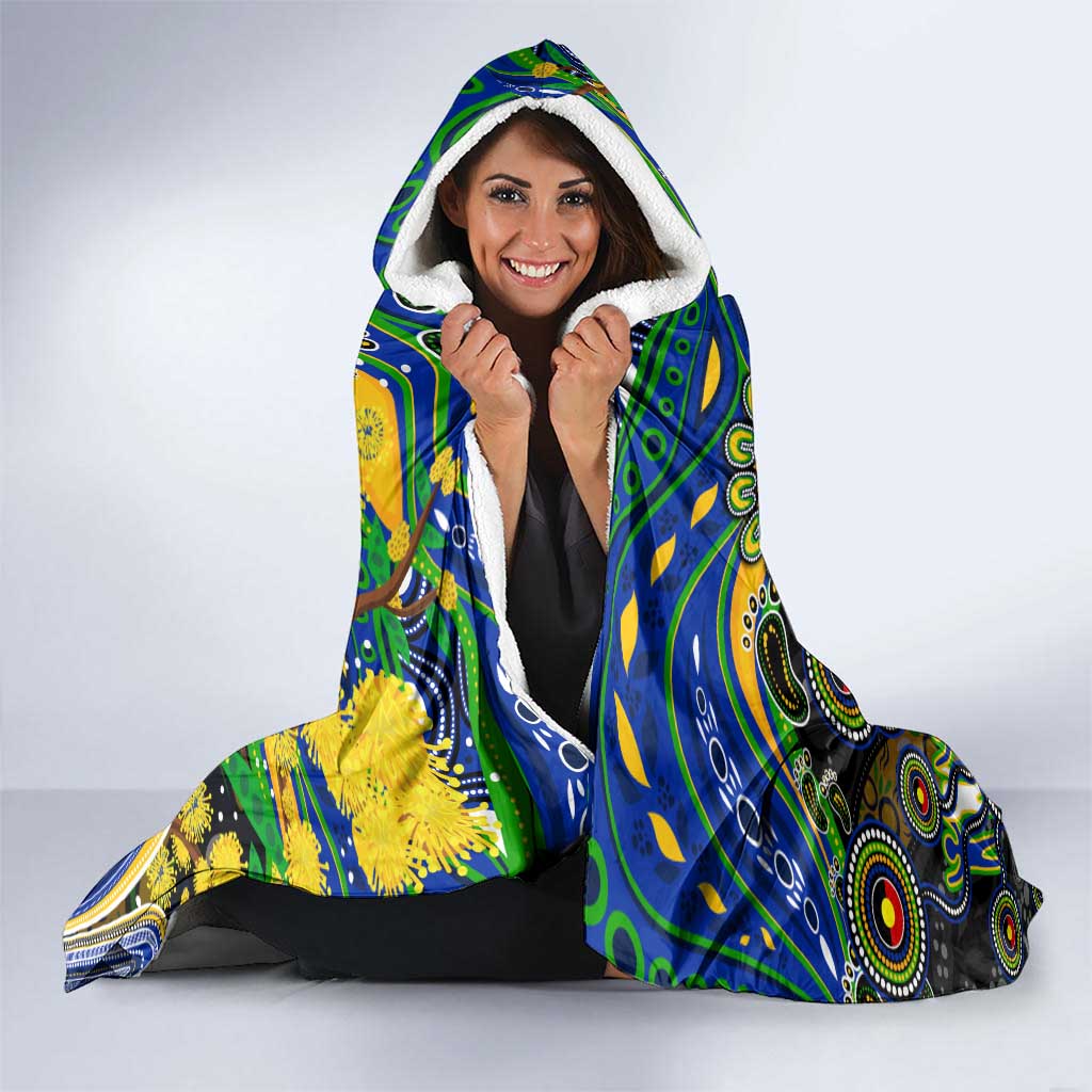 NAIDOC Week 2025 Eels Rugby Hooded Blanket Aboriginal Dot Painting