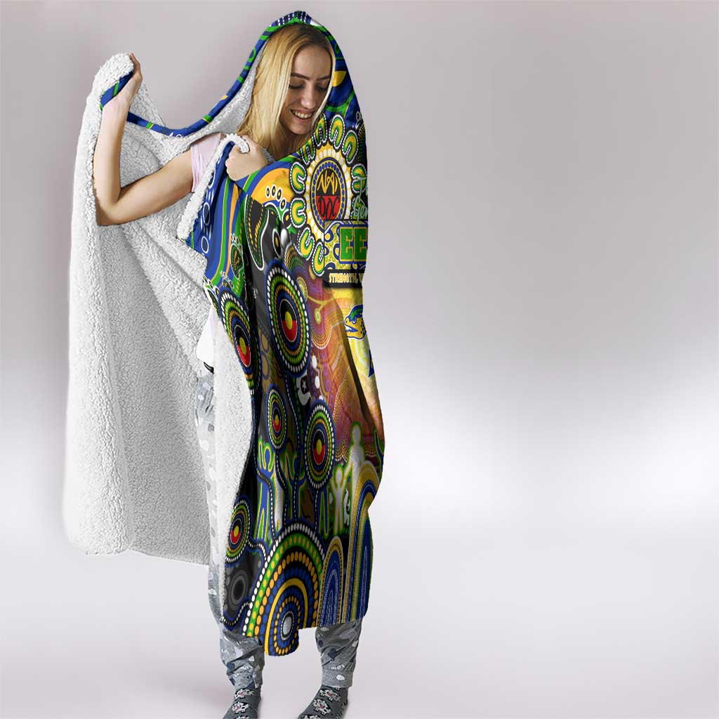NAIDOC Week 2025 Eels Rugby Hooded Blanket Aboriginal Dot Painting