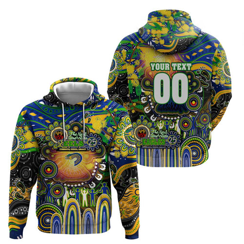 Personalised NAIDOC Week 2025 Eels Rugby Hoodie Aboriginal Dot Painting