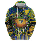 Personalised NAIDOC Week 2025 Eels Rugby Hoodie Aboriginal Dot Painting
