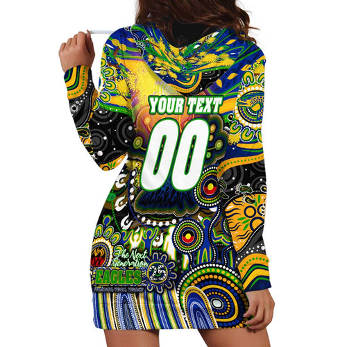 Personalised NAIDOC Week 2025 Eels Rugby Hoodie Dress Aboriginal Dot Painting
