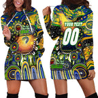 Personalised NAIDOC Week 2025 Eels Rugby Hoodie Dress Aboriginal Dot Painting