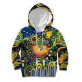 Personalised NAIDOC Week 2025 Eels Rugby Kid Hoodie Aboriginal Dot Painting
