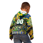 Personalised NAIDOC Week 2025 Eels Rugby Kid Hoodie Aboriginal Dot Painting