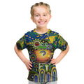 Personalised NAIDOC Week 2025 Eels Rugby Kid T Shirt Aboriginal Dot Painting