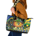 NAIDOC Week 2025 Eels Rugby Leather Tote Bag Aboriginal Dot Painting