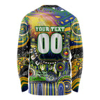Personalised NAIDOC Week 2025 Eels Rugby Long Sleeve Shirt Aboriginal Dot Painting