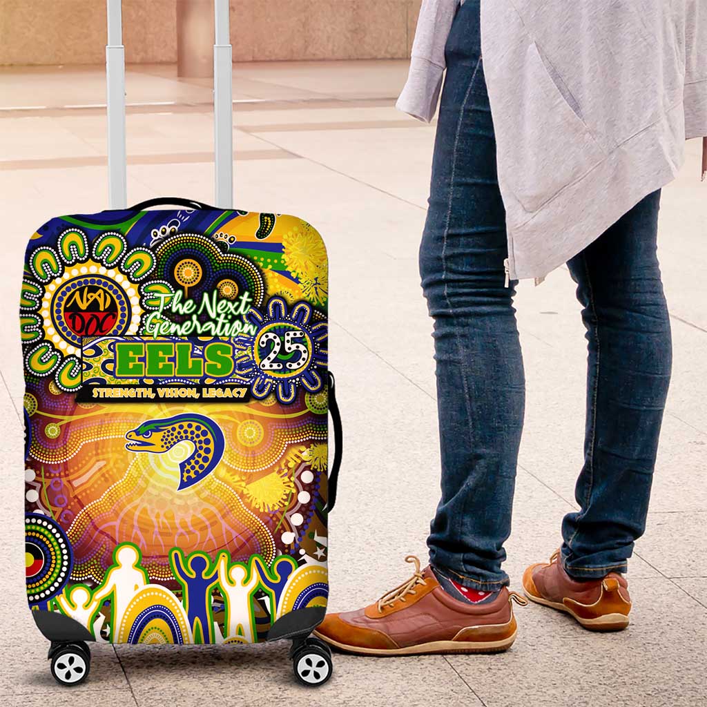 NAIDOC Week 2025 Eels Rugby Luggage Cover Aboriginal Dot Painting