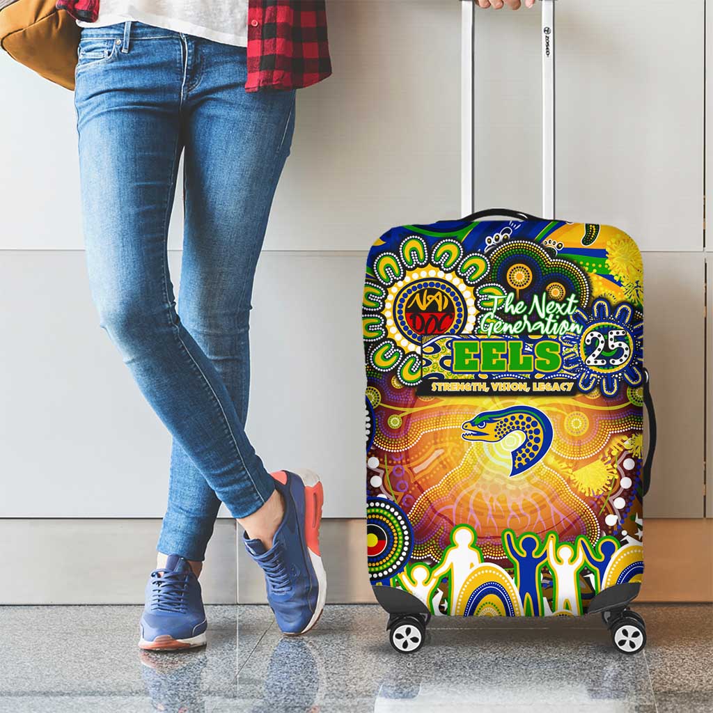 NAIDOC Week 2025 Eels Rugby Luggage Cover Aboriginal Dot Painting