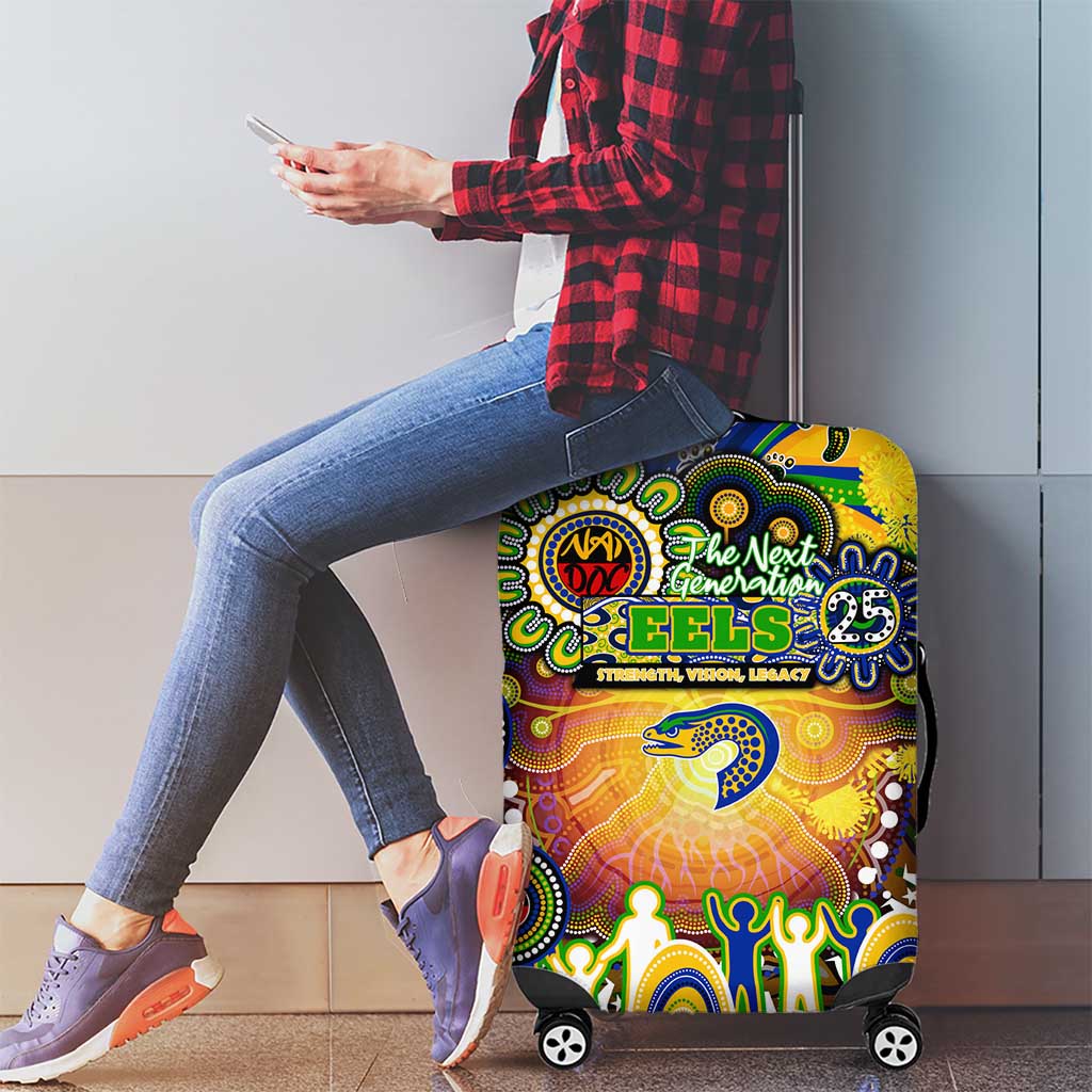 NAIDOC Week 2025 Eels Rugby Luggage Cover Aboriginal Dot Painting