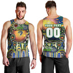 Personalised NAIDOC Week 2025 Eels Rugby Men Tank Top Aboriginal Dot Painting