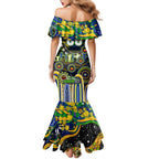 Personalised NAIDOC Week 2025 Eels Rugby Mermaid Dress Aboriginal Dot Painting