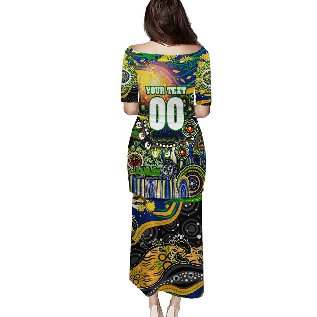 Personalised NAIDOC Week 2025 Eels Rugby Puletasi Aboriginal Dot Painting