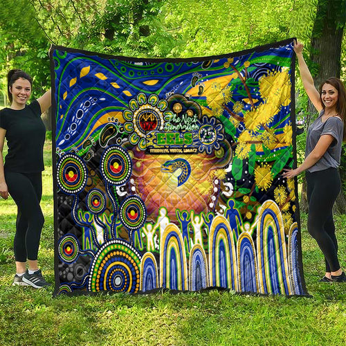 NAIDOC Week 2025 Eels Rugby Quilt Aboriginal Dot Painting