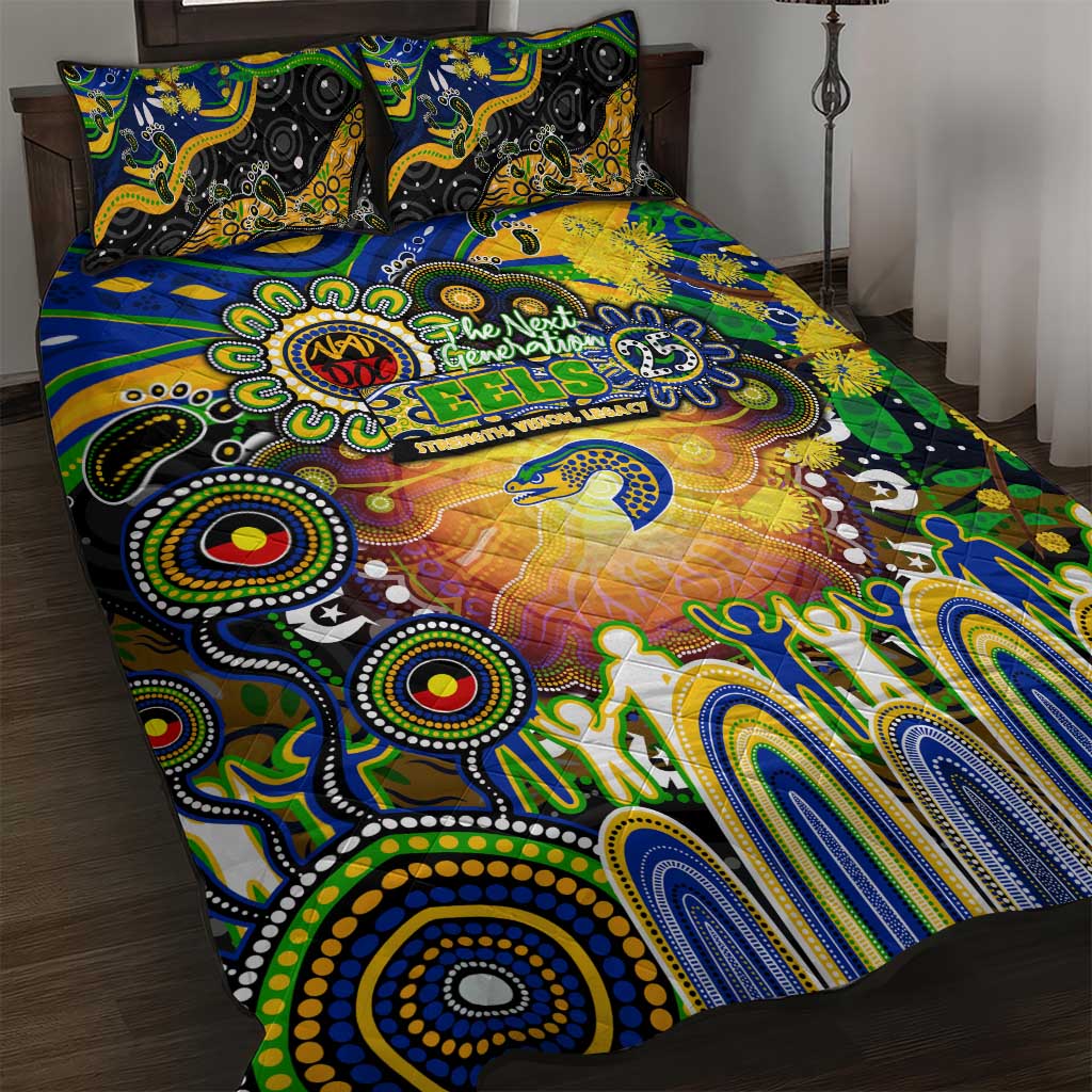 NAIDOC Week 2025 Eels Rugby Quilt Bed Set Aboriginal Dot Painting