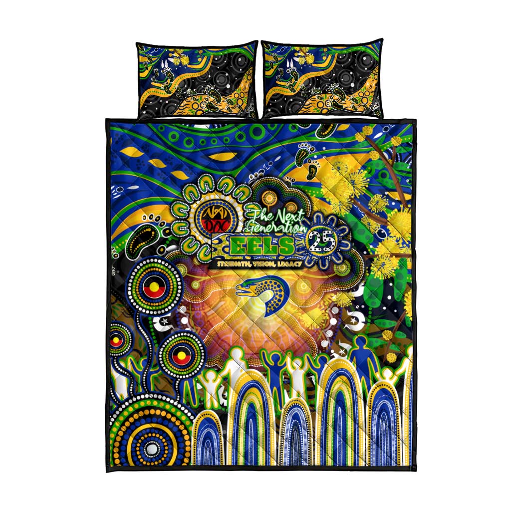 NAIDOC Week 2025 Eels Rugby Quilt Bed Set Aboriginal Dot Painting
