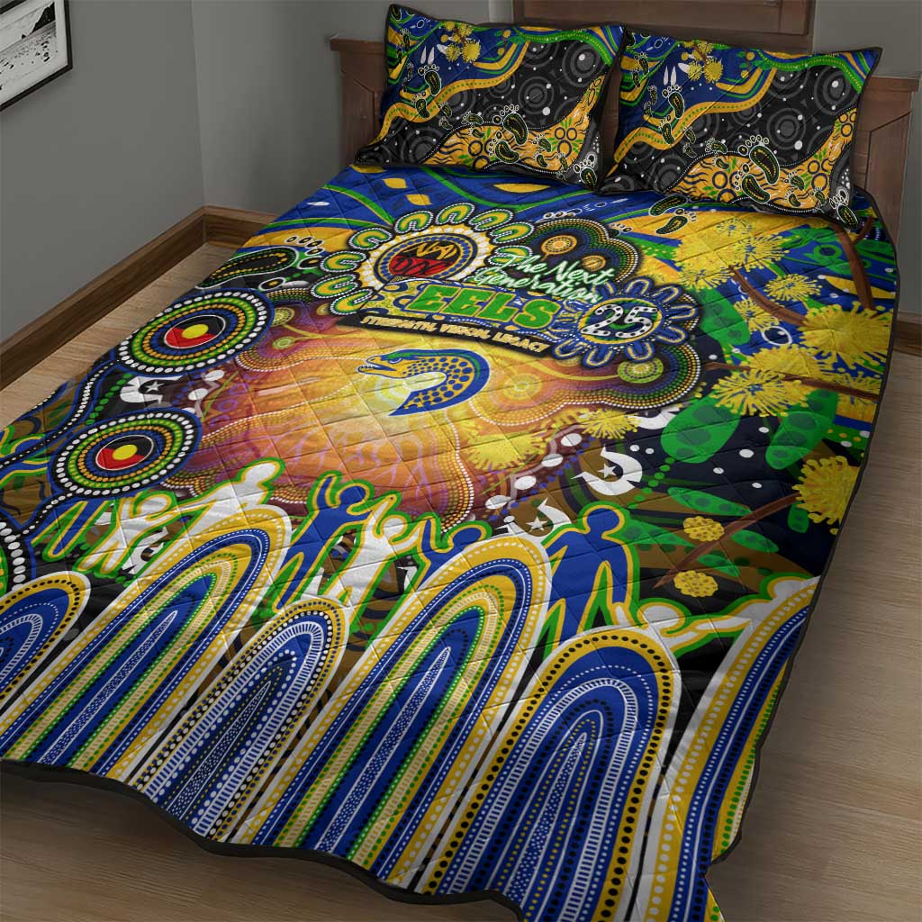 NAIDOC Week 2025 Eels Rugby Quilt Bed Set Aboriginal Dot Painting