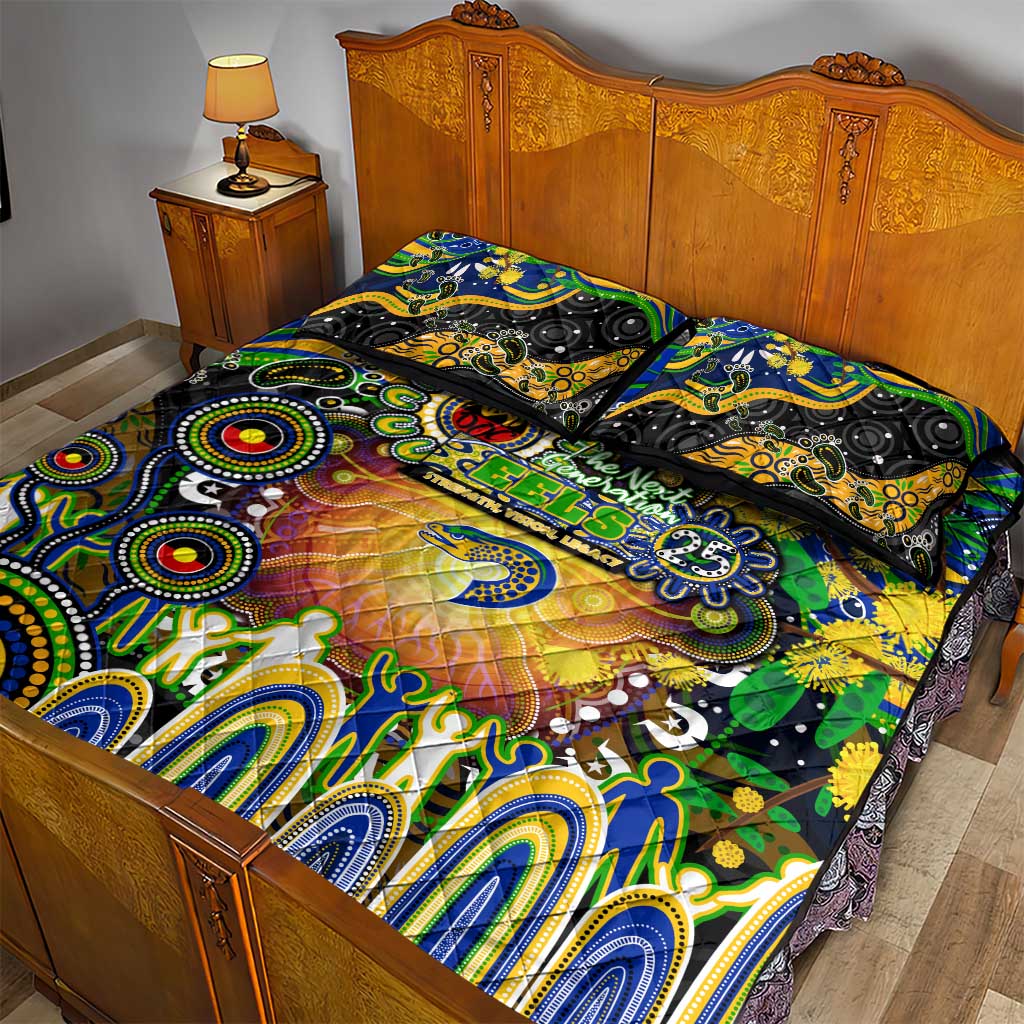 NAIDOC Week 2025 Eels Rugby Quilt Bed Set Aboriginal Dot Painting