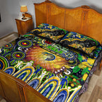 NAIDOC Week 2025 Eels Rugby Quilt Bed Set Aboriginal Dot Painting