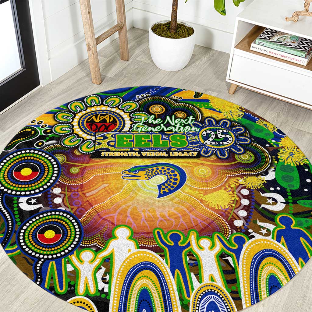 NAIDOC Week 2025 Eels Rugby Round Carpet Aboriginal Dot Painting