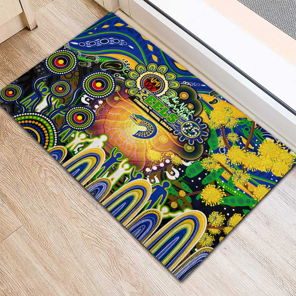 NAIDOC Week 2025 Eels Rugby Rubber Doormat Aboriginal Dot Painting
