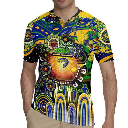 Personalised NAIDOC Week 2025 Eels Rugby Rugby Jersey Aboriginal Dot Painting