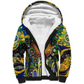 Personalised NAIDOC Week 2025 Eels Rugby Sherpa Hoodie Aboriginal Dot Painting