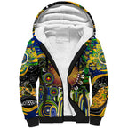 Personalised NAIDOC Week 2025 Eels Rugby Sherpa Hoodie Aboriginal Dot Painting