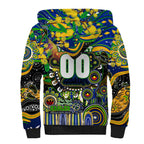 Personalised NAIDOC Week 2025 Eels Rugby Sherpa Hoodie Aboriginal Dot Painting