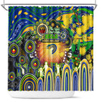 NAIDOC Week 2025 Eels Rugby Shower Curtain Aboriginal Dot Painting