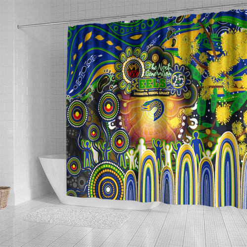 NAIDOC Week 2025 Eels Rugby Shower Curtain Aboriginal Dot Painting