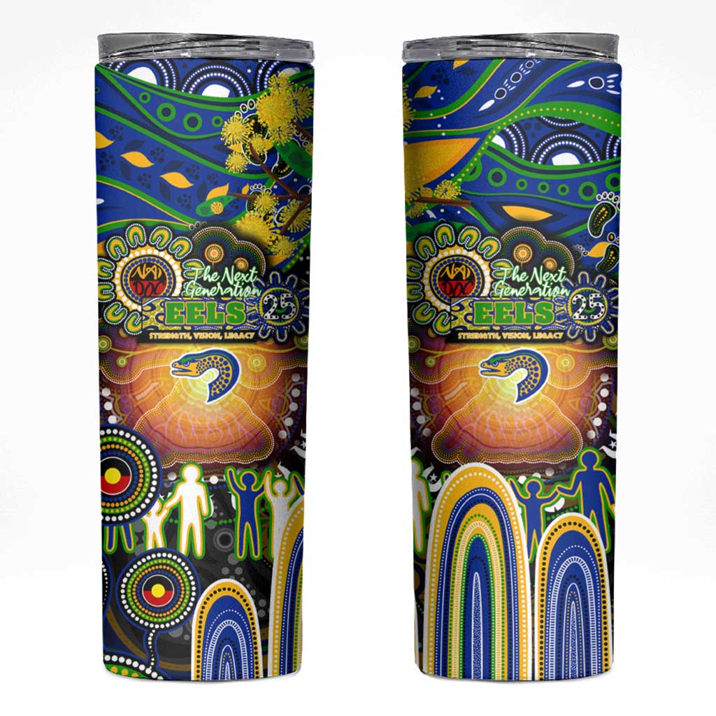 NAIDOC Week 2025 Eels Rugby Skinny Tumbler Aboriginal Dot Painting