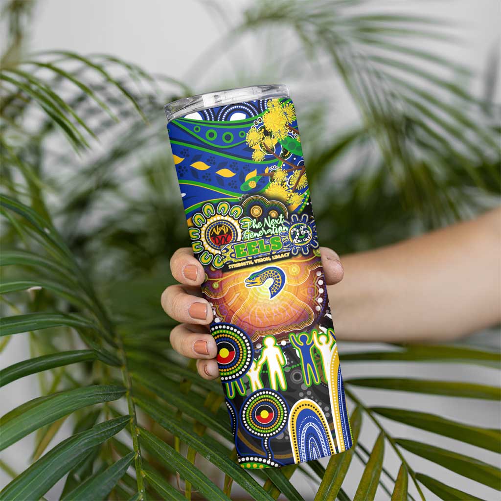NAIDOC Week 2025 Eels Rugby Skinny Tumbler Aboriginal Dot Painting