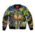 Personalised NAIDOC Week 2025 Eels Rugby Sleeve Zip Bomber Jacket Aboriginal Dot Painting