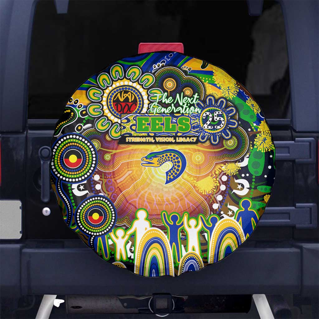 NAIDOC Week 2025 Eels Rugby Spare Tire Cover Aboriginal Dot Painting